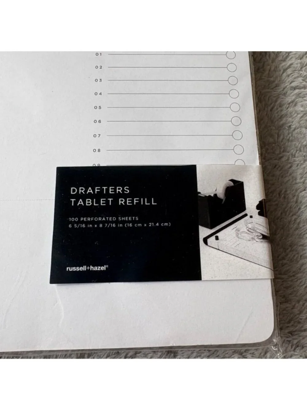 Russell+Hazel Drafters Tablet Refill 100 Perforated Sheets New